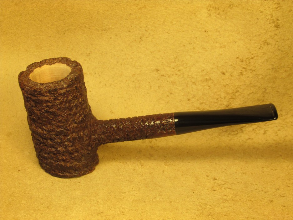 Rasted handcut pipes Brown Rusticated Poker Pipe (4)